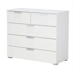 Lucy White 2 Over 3 Drawer Chest