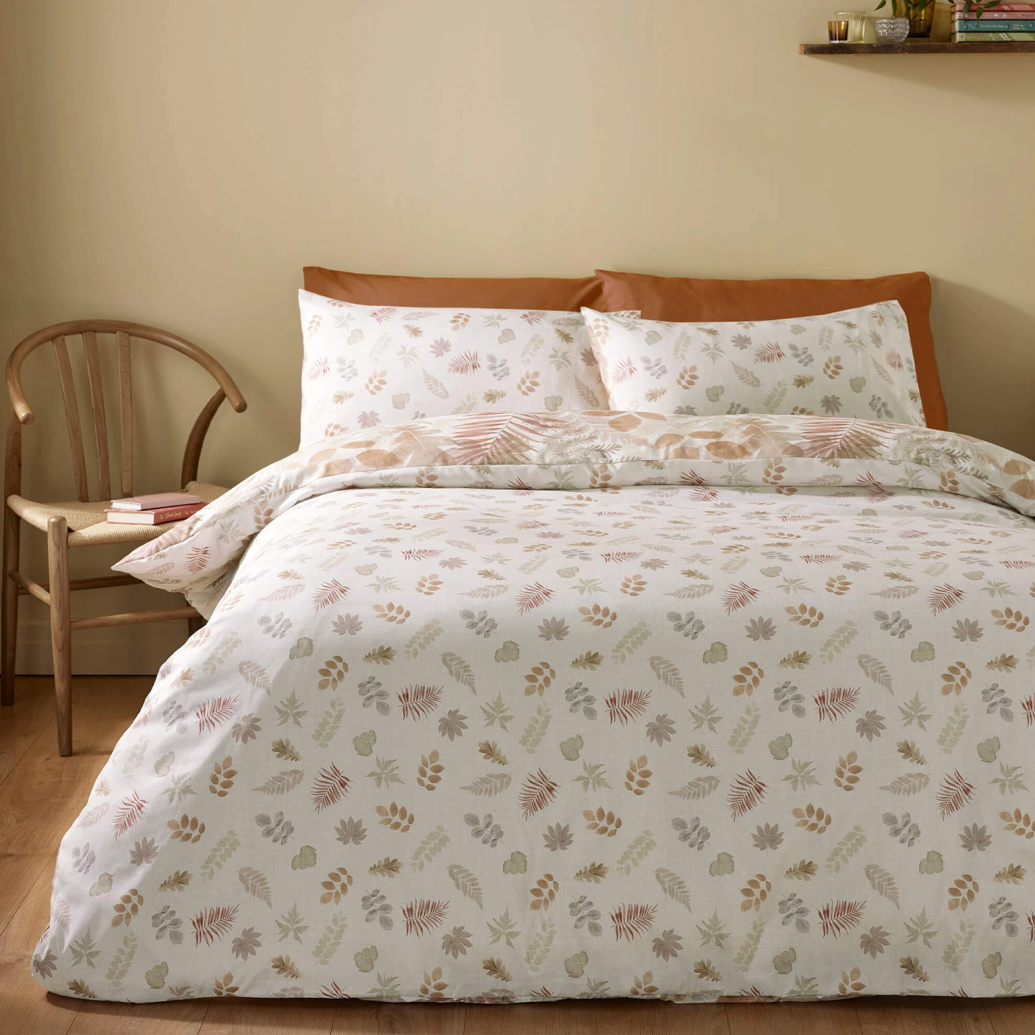 Catherine Lansfield Autumn Leaves Natural Bedding Collection 5 Catherine Lansfield Autumn Leaves Natural Bedding Collection - Image 3