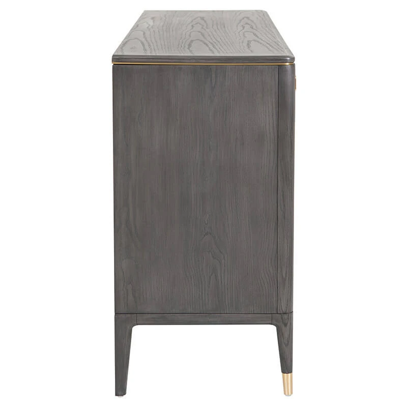 Davina Ebony 7 Drawer Wide Chest With Gold Handles 5 Davina Ebony 7 Drawer Wide Chest With Gold Handles - Image 3