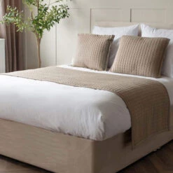 Belledorm Crompton Mocha Quilted Bed Runner