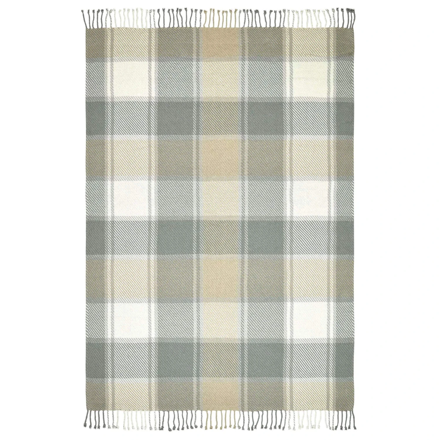 Laura Ashley Dylan Steel Woven Check Throw 4 Laura Ashley Dylan Steel Woven Check Throw - Image 2