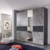 Hilton Stone Grey 2 Door Gliding Wardrobe With 1 Mirror -Housing Units Store b93da10b6d069d5419c7912504481143