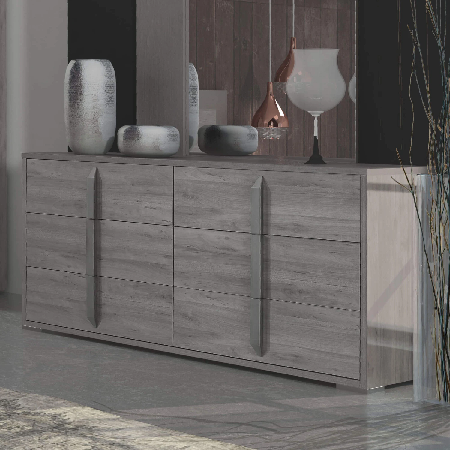 Eliana High Gloss 6 Drawer Chest 5 Eliana High Gloss 6 Drawer Chest - Image 3