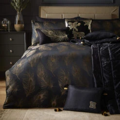 Laurence Llewelyn-Bowen Dandy Black Bedding Collection