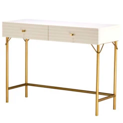 Lisette White 2 Drawer Dressing Table