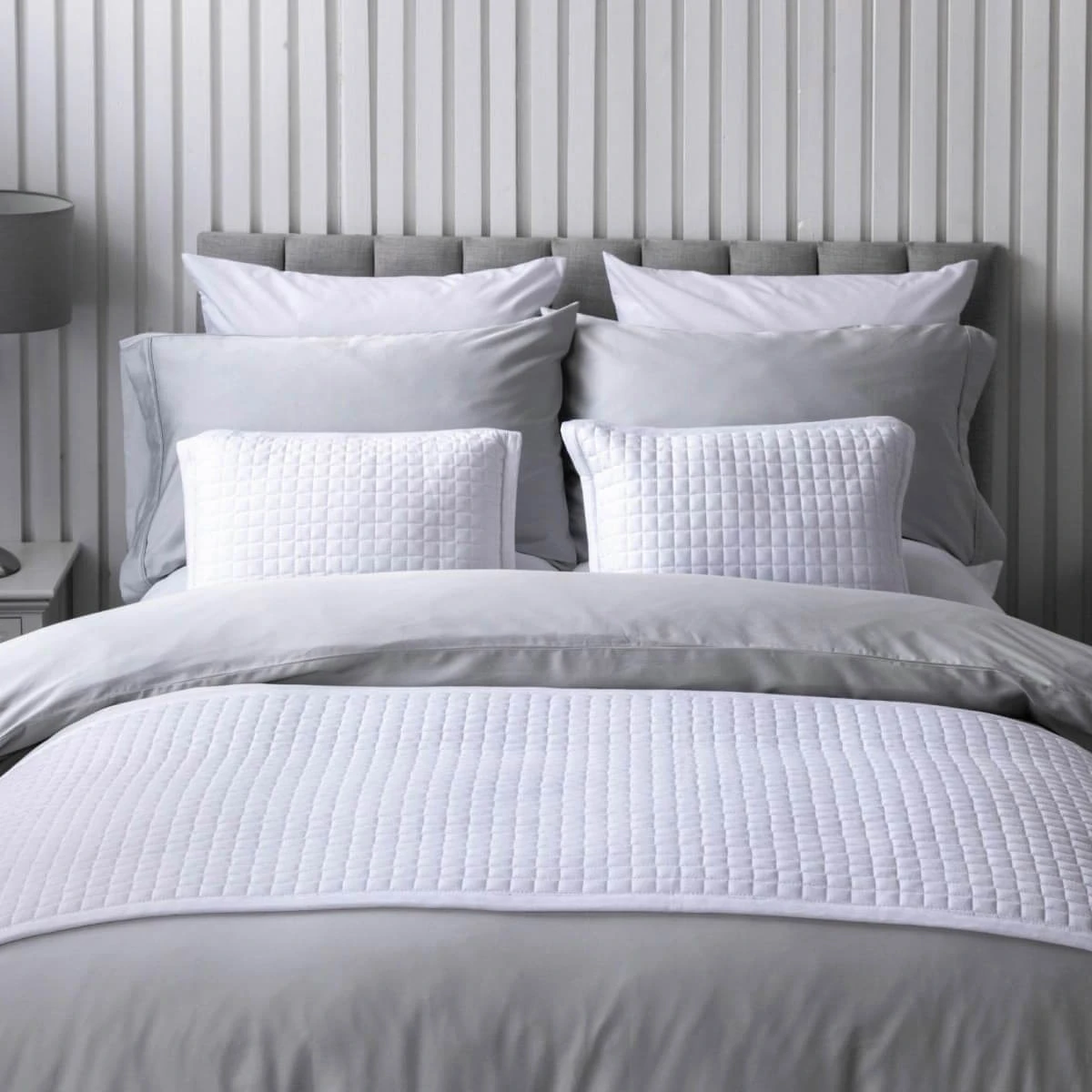 Belledorm Crompton White Quilted Cushion 4 Belledorm Crompton White Quilted Cushion - Image 2