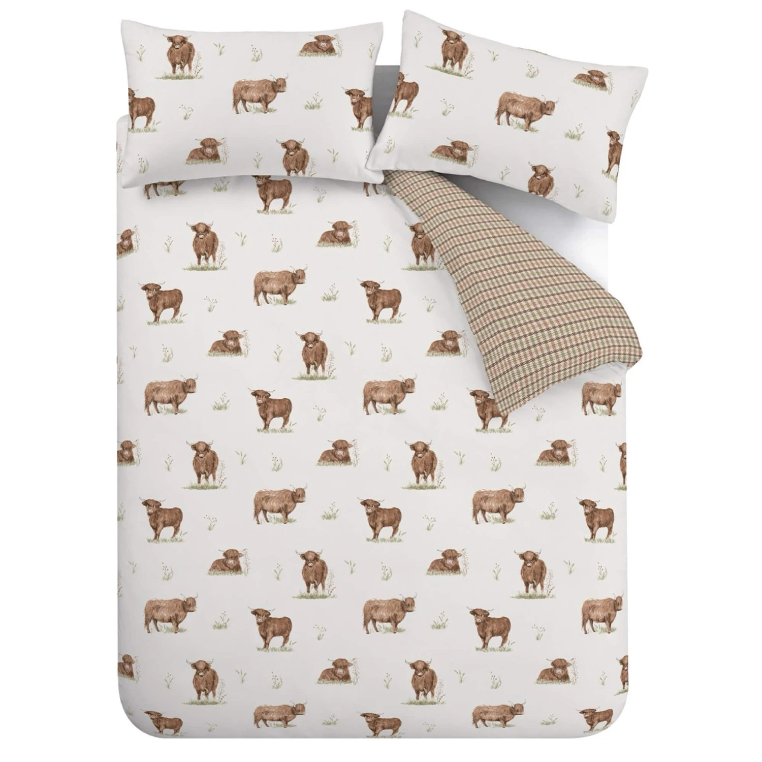 Catherine Lansfield Angus Highland Cow Double Duvet Set 4 Catherine Lansfield Angus Highland Cow Double Duvet Set - Image 2