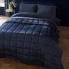 Catherine Lansfield Kingsley Matt Velvet Navy Quilted Bedspread -Housing Units Store cf59d0a190cdbbe841b594d30f380ea4