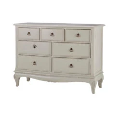 Versailles Cream 7 Drawer Low Wide Chest