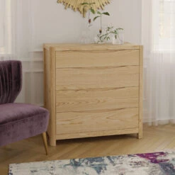 Stockholm Light Oak 4 Drawer Chest