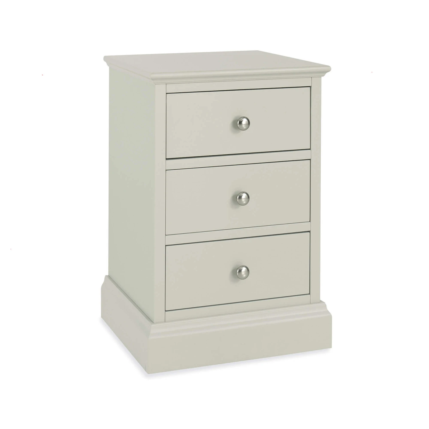 Ascot Soft Grey 3 Drawer Night Stand 4 Ascot Soft Grey 3 Drawer Night Stand - Image 2