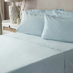 Belledorm Duck Egg Kingsize Fitted Sheet