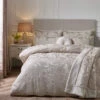 Catherine Lansfield Opulent Jacquard Champagne Superking Duvet Set