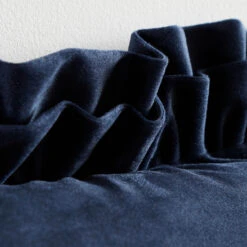 Catherine Lansfield Matt Velvet Navy Double Frill Cushion 7 Catherine Lansfield Matt Velvet Navy Double Frill Cushion -Housing Units Store df8498856e5f651db0b90e4b52bf0c49