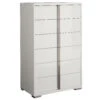 Rosso High Gloss White 6 Drawer Chest Of Drawers -Housing Units Store e3461c7310b6e6047d7db0c3c854e929