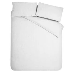 Catherine Lansfield Crinkle Seersucker White Superking Duvet Set -Housing Units Store e4a87fe4c0d04df8e50d079040cf391b
