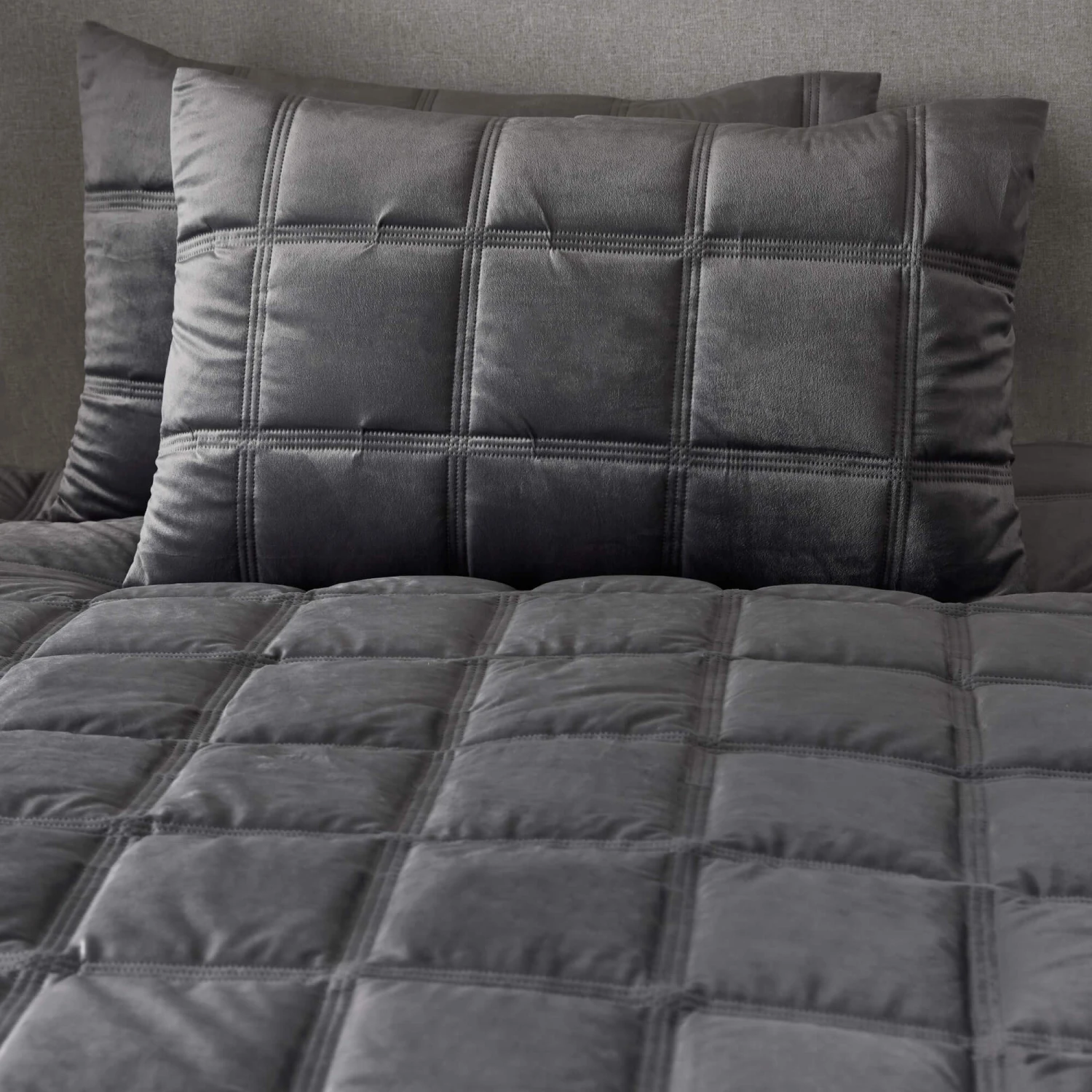 Soiree Brighton Square Slate Kingsize Duvet Set 5 Soiree Brighton Square Slate Kingsize Duvet Set - Image 3