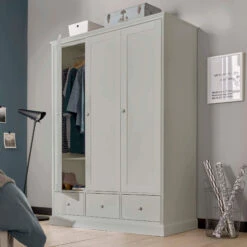 Ascot Soft Grey 3 Door Wardrobe
