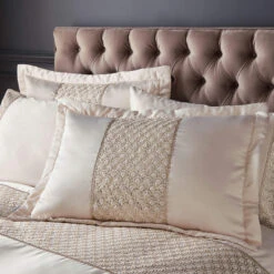 Catherine Lansfield Deco Sequin Champagne Pillowsham Pair