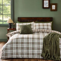 Catherine Lansfield Kelso Check Burnt Orange Duvet Collection -Housing Units Store f387786959be7f012d4f9bc2af19cfbf