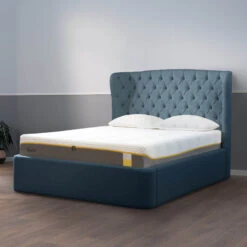 TEMPUR® Holcot 180cm Superking Shetland Navy Ottoman Bed Frame