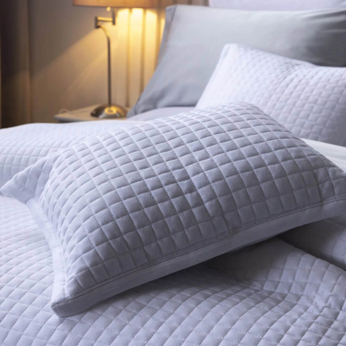 Belledorm Crompton White Quilted Cushion 3 Belledorm Crompton White Quilted Cushion