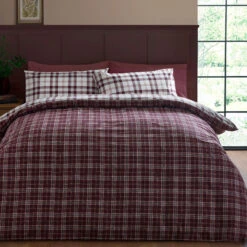 Catherine Lansfield Kelso Check Burgundy Single Duvet Set 9 Catherine Lansfield Kelso Check Burgundy Single Duvet Set -Housing Units Store f952abd249f14ccbdc066648978072bd