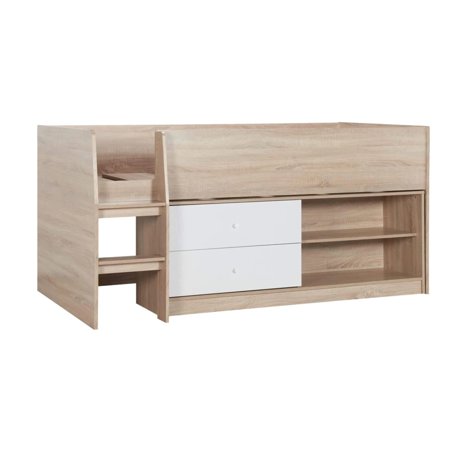 Leyton Cabin Bed In White & Oak 4 Leyton Cabin Bed In White & Oak - Image 2