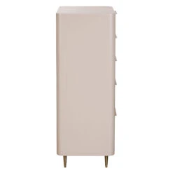 Lisette Ivory 5 Drawer Tall Chest -Housing Units Store feb0f13bec972e9977214e24a220f4c3